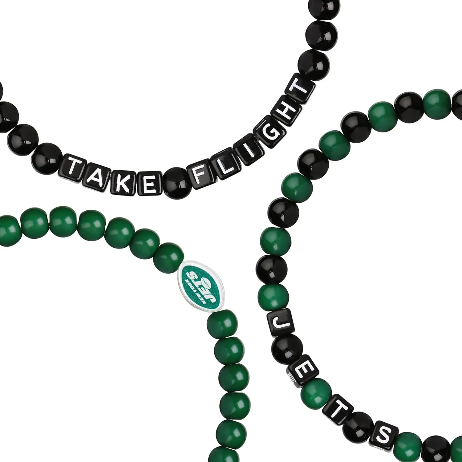 FOCO NFL unisex-adult NFL Team Logo Officially Licensed 3-Pack Beaded Friendship Bracelets