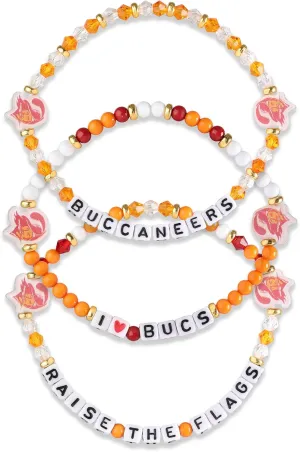 FOCO NFL Unisex-Adult NFL Team Logo Officially Licensed 3-Pack Beaded Friendship Bracelets