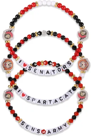 FOCO NHL unisex-adult NHL Team Logo Officially Licensed 3-Pack Beaded Friendship Bracelets