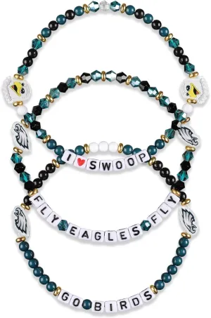 FOCO Philadelphia Eagles NFL 3 Pack Team Friendship Bracelet