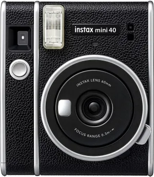 Fujifilm Instax Mini 40 Instant Film Camera with Built-in Selfie Lens, Auto Exposure, Auto Shutter Speed, Easy to Use, Stylish and Classic Design Polaroid Cameras for Pro or Beginners (Renewed)