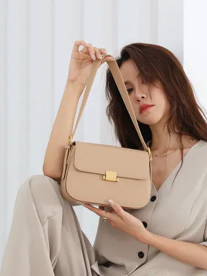 Full Grain Leather Flap Shoulder & Crossbody Bag