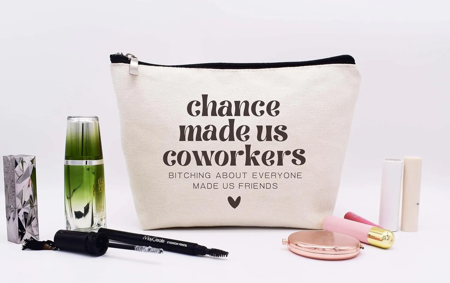 Funny Colleagues Promotion,Farewell,Retirement,Goodbye,Leaving New Job Gift for Friends Coworkers Boss Leader-Appreciate Christmas Gift-Makeup Bag Cosmetic Bag Travel Pouch-Chance Made Us Coworkers