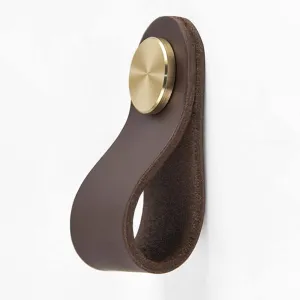 Furniture Leather Handles,Cabinet Handle,4Pcs First Layer Cowhide Wardrobe Door Shoe Cabinet Door Leather Handle Drawer Leather Thickened Single Hole Handle M (Color : F) (Color : L)