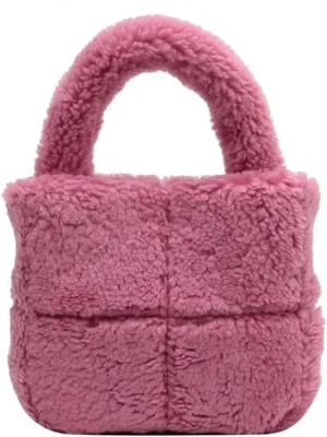 Fuzzy Puffer Tote Aesthetic Crossbody Bag Tote Bag Cute Shoulder Bags Womens