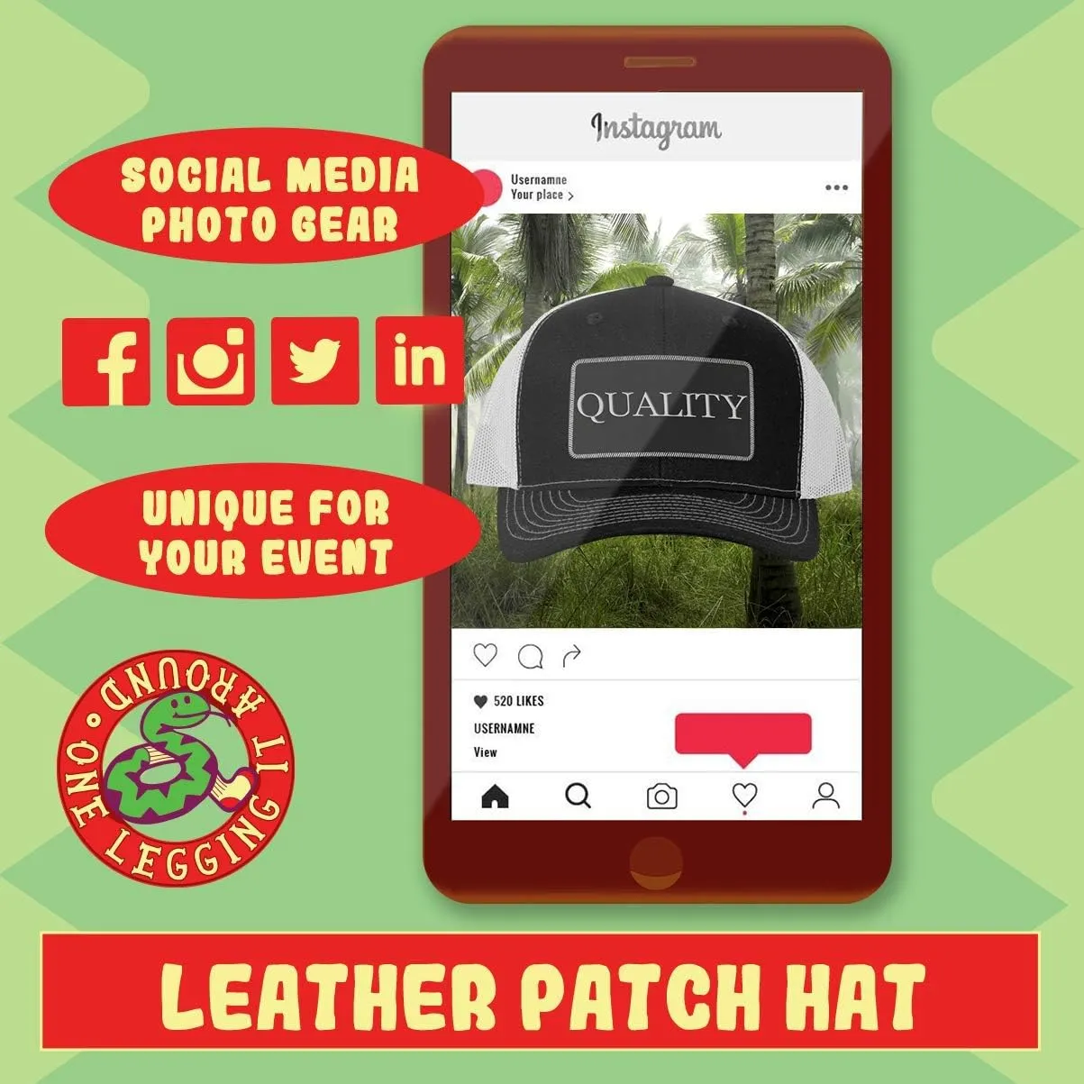 Garbage-Collection Supervisor AF - Leather Black Patch Engraved Trucker Hat