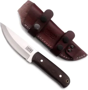 GCS Handmade Micarta Handle D2 Tool Steel Tactical Hunting Knife with leather sheath Full tang blade designed for Hunting & EDC GCS 504