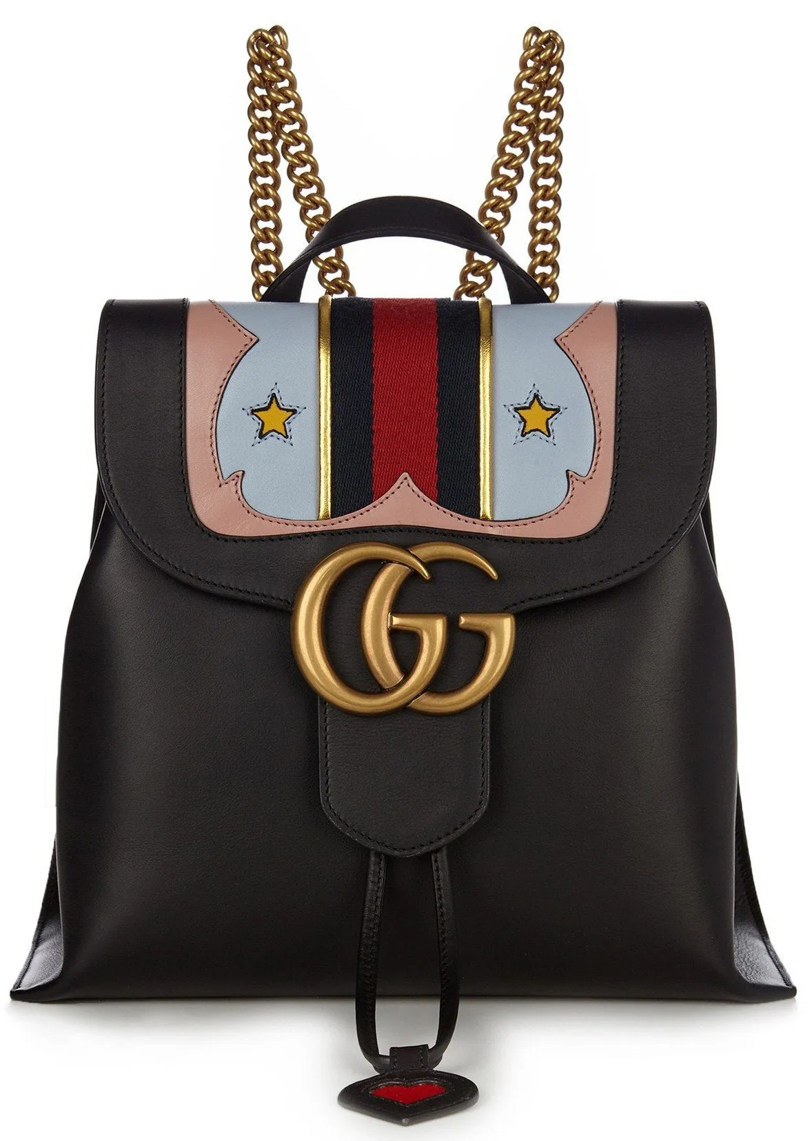 GG Marmont Leather Backpack Black