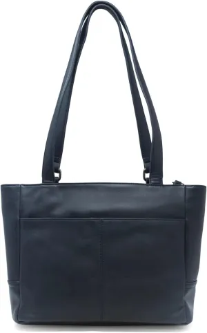 Giani Bernini Nappa Classic Leather Tote (Navy)
