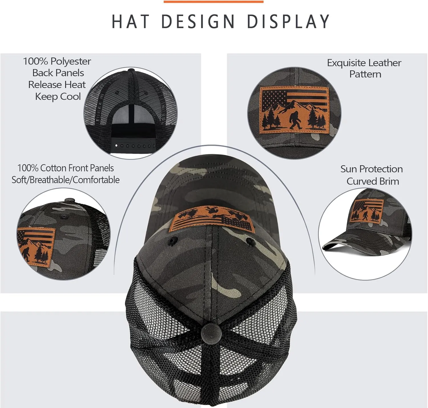 Gifts for Dad Husband Snapback Trucker Hat Baseball Cap Father's Day Christmas Valentine's Day Birthday Gifts