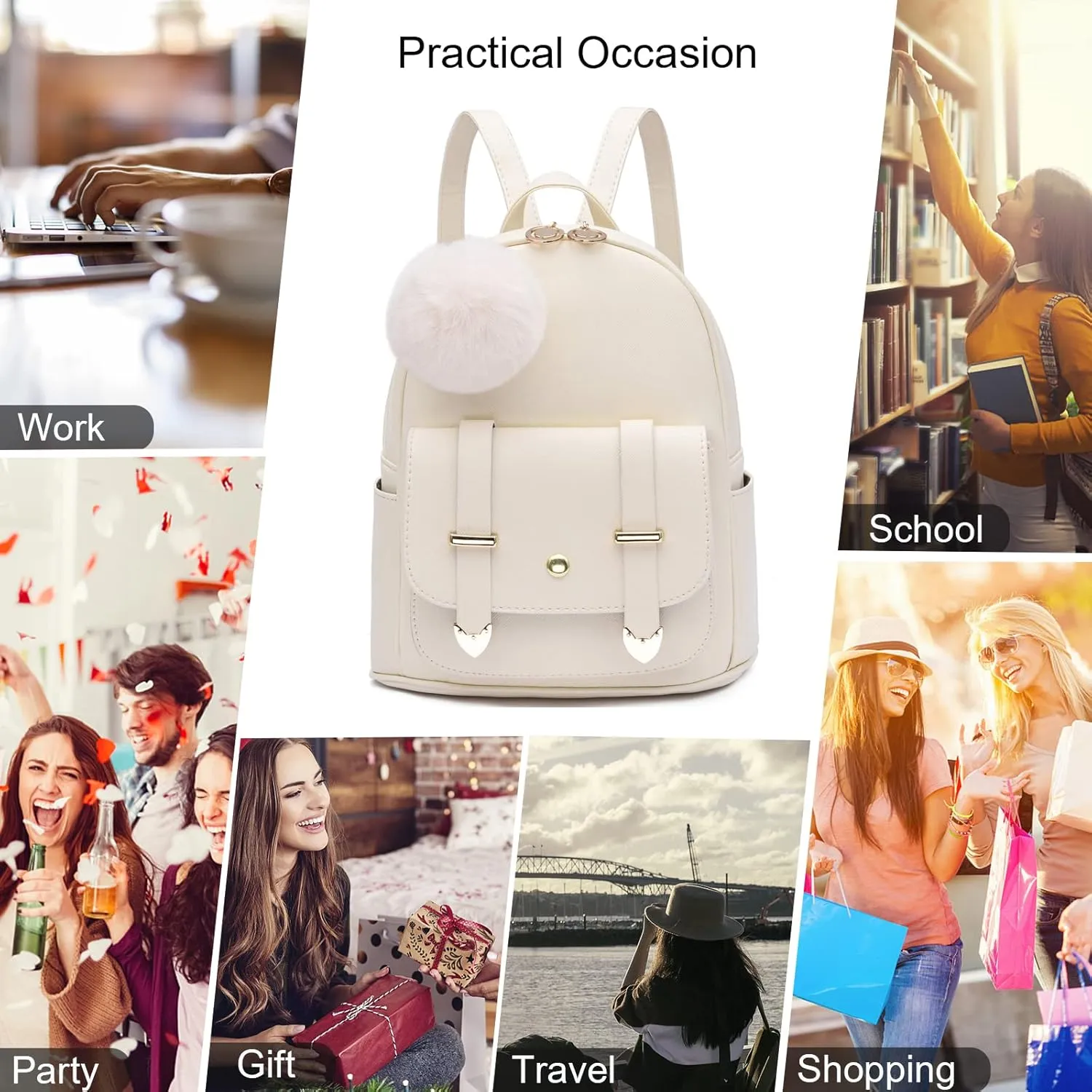 Girls Cute Mini Backpack Purse Kids Backpack Fashion School Bags PU Leather Casual Backpack for Teens Women
