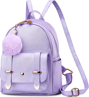 Girls Cute Mini Backpack Purse Kids Backpack Fashion School Bags PU Leather Casual Backpack for Teens Women