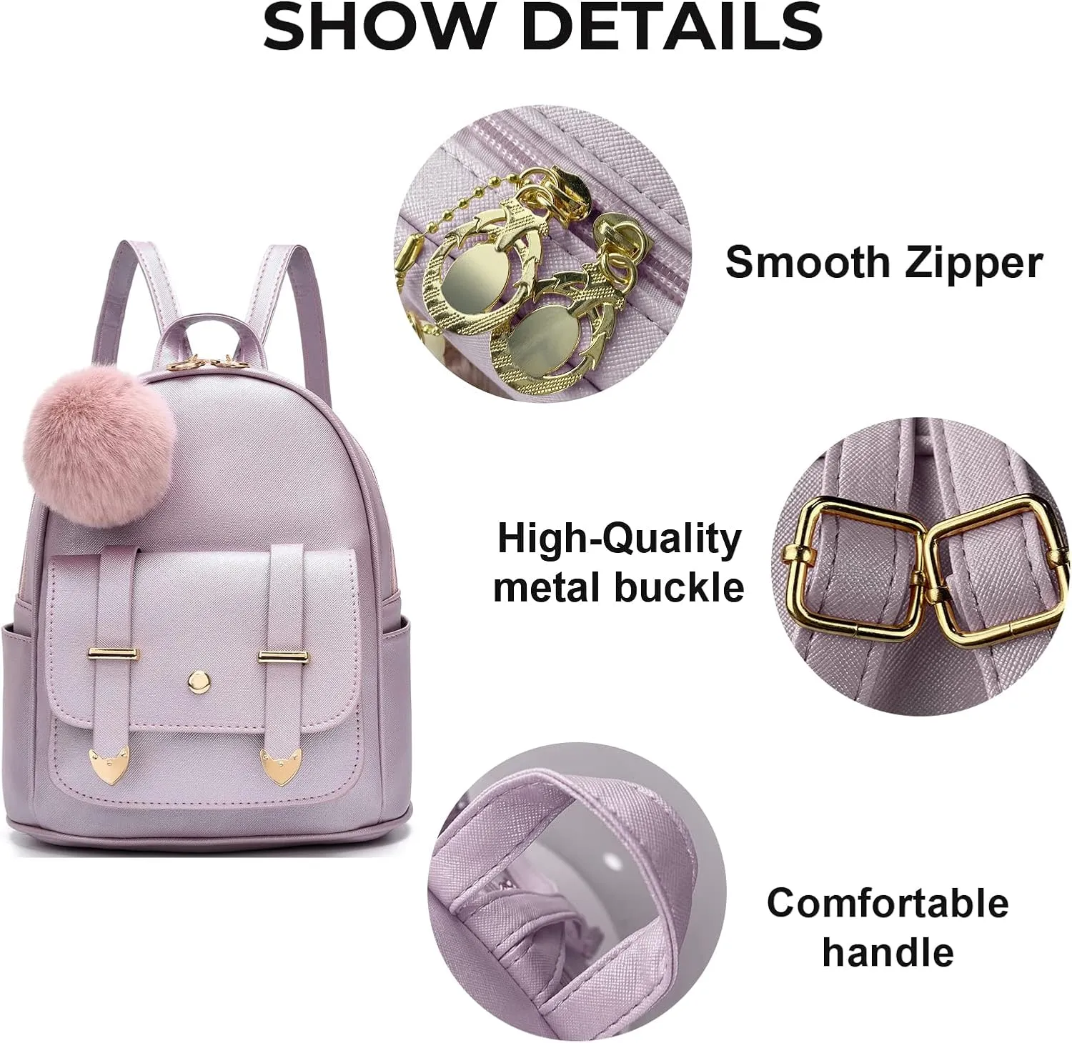 Girls Cute Mini Backpack Purse Kids Backpack Fashion School Bags PU Leather Casual Backpack for Teens Women
