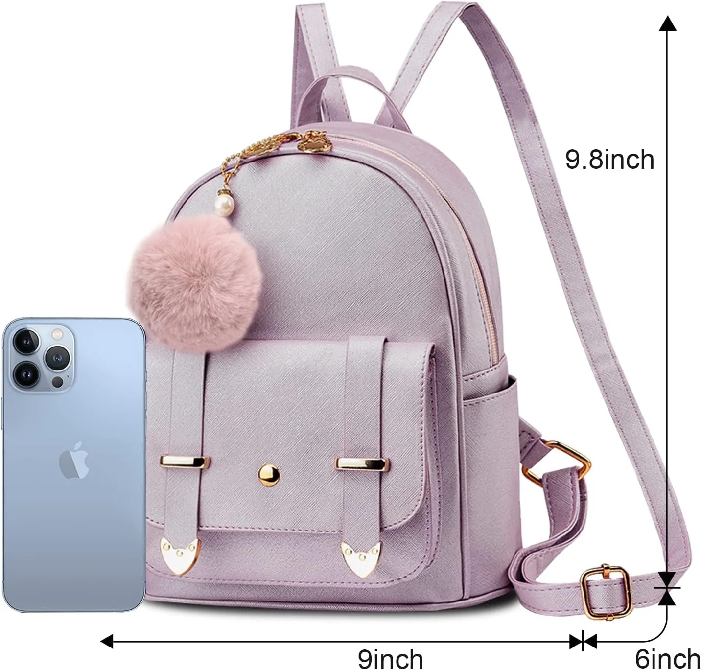 Girls Cute Mini Backpack Purse Kids Backpack Fashion School Bags PU Leather Casual Backpack for Teens Women