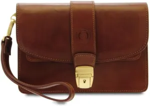 Giudi ® - 1511/GD Hand Bag in Cowhide Leather, Genuine Leather, Wrist Handle, Two Compartments, Made in Italy