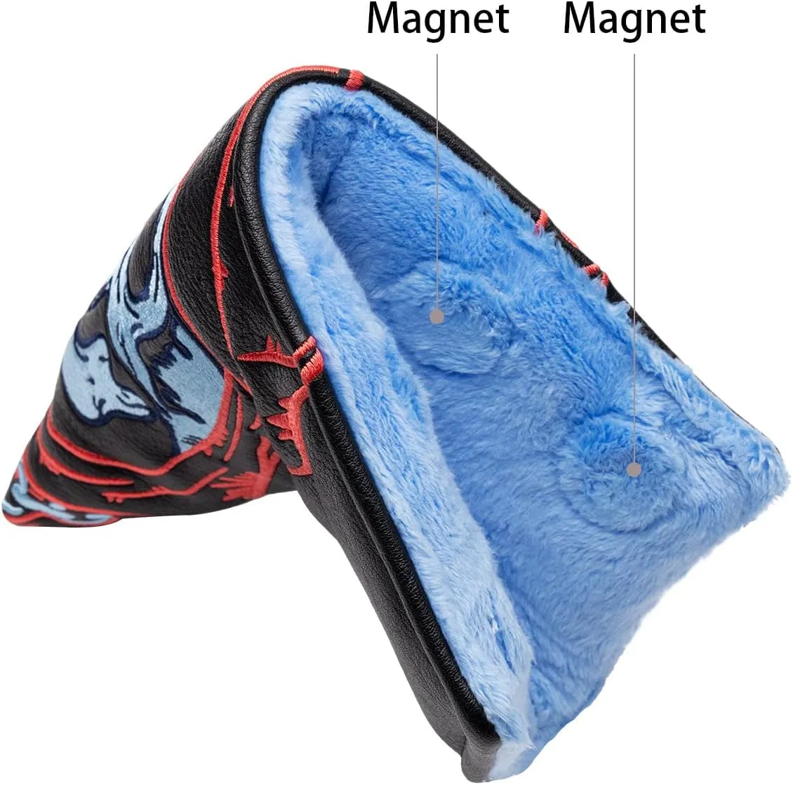 Golf Club Head Covers,1pc Blade Putter Golf Headcovers for Woods, PU Leather with Advanced Embroidery for Most Brands