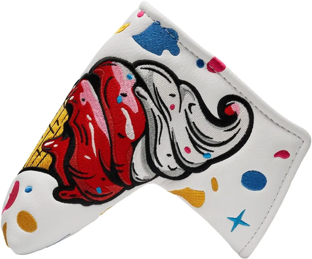 Golf Club Head Covers,1pc Blade Putter Golf Headcovers for Woods, PU Leather with Advanced Embroidery for Most Brands