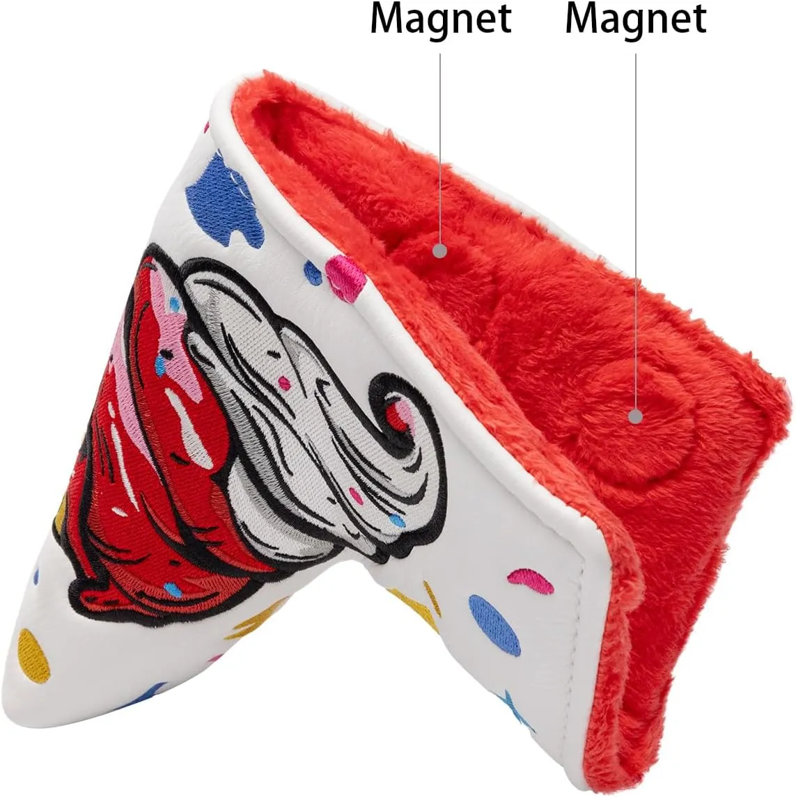 Golf Club Head Covers,1pc Blade Putter Golf Headcovers for Woods, PU Leather with Advanced Embroidery for Most Brands