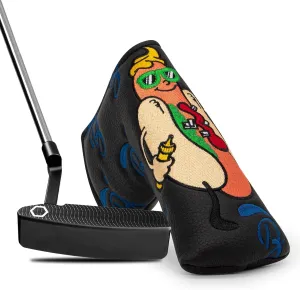 Golf Putter Covers Black Hotdog Golf Mallet Putter Headcover Blade Putter Covers Leather Golf Headcover with Magnetic Golf Club Covers for Scotty Cameron Taylormade Titleist Odyssey