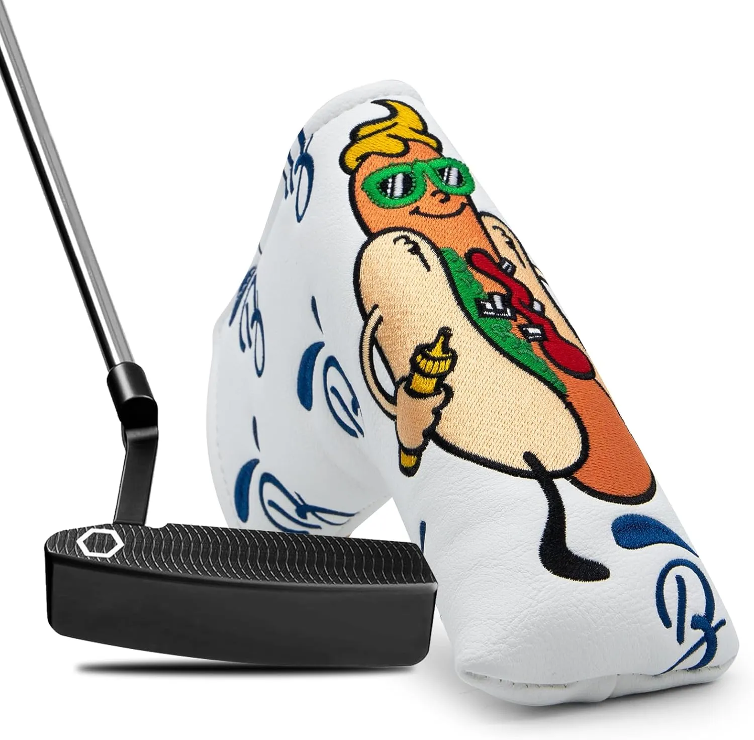 Golf Putter Covers Hotdog Golf Mallet Putter Headcover Blade Putter Covers Leather Golf Headcover with Magnetic Golf Club Covers for Scotty Cameron Taylormade Titleist Odyssey