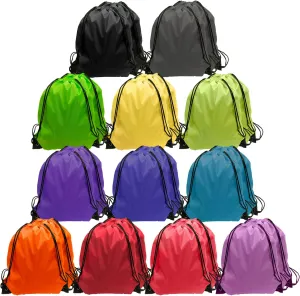 GoodtoU Drawstring Backpack Bulk 24 Pcs Drawstring Bags String Bag Backpack Cinch Bag 12 Colors
