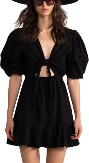 Gottex Beach Life Resort Mini Dress with Front Tie Detail, Swimsuit Coverup for Women, Stylish and Versatile Summer Essential