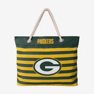 Green Bay Packers Nautical Stripe Tote Bag
