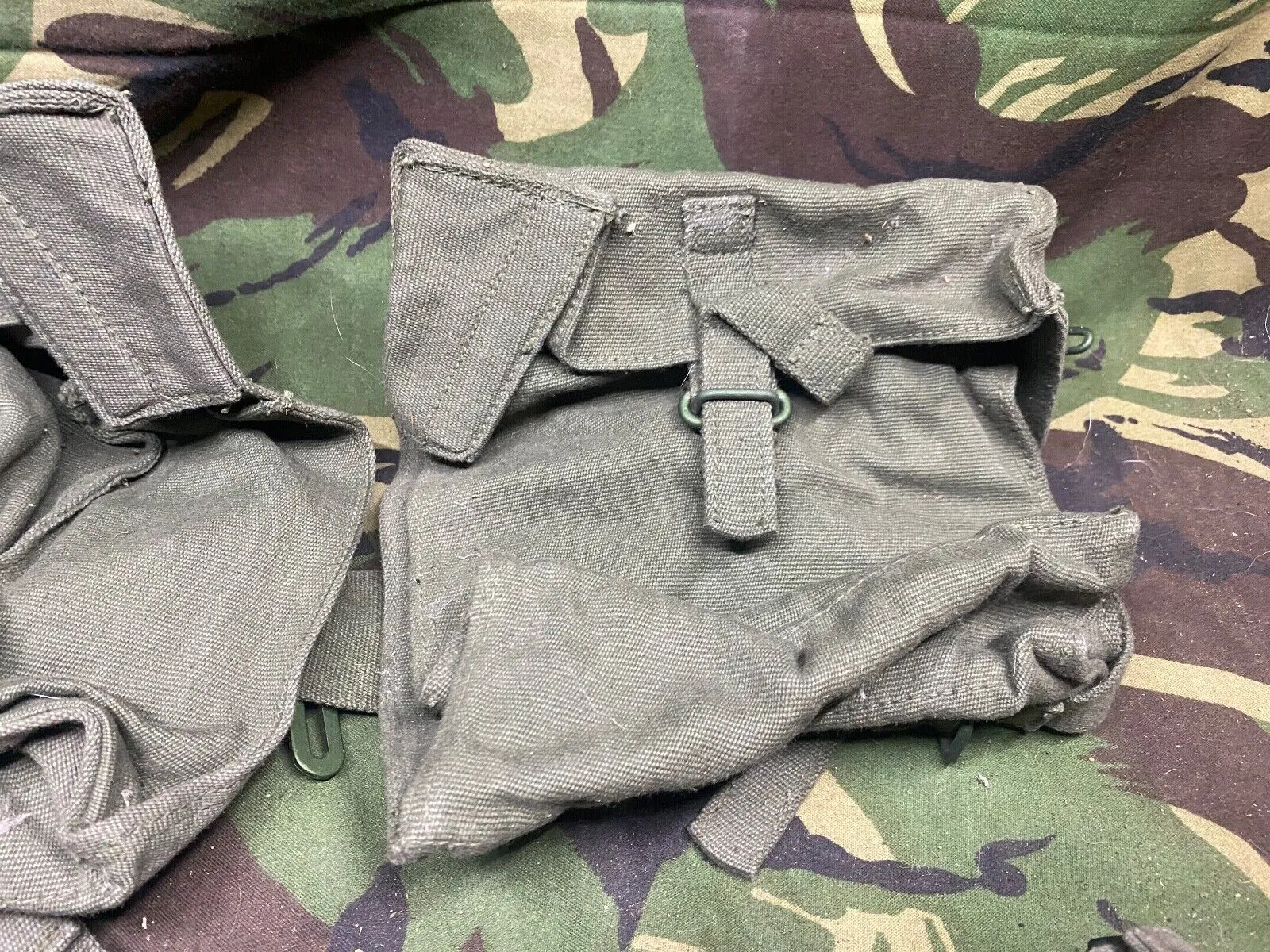 Group of British Army 58 Pattern Webbing Pouches & Poncho Roll