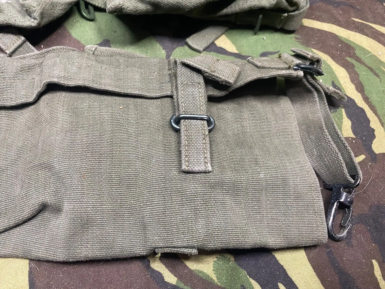 Group of British Army 58 Pattern Webbing Pouches & Poncho Roll