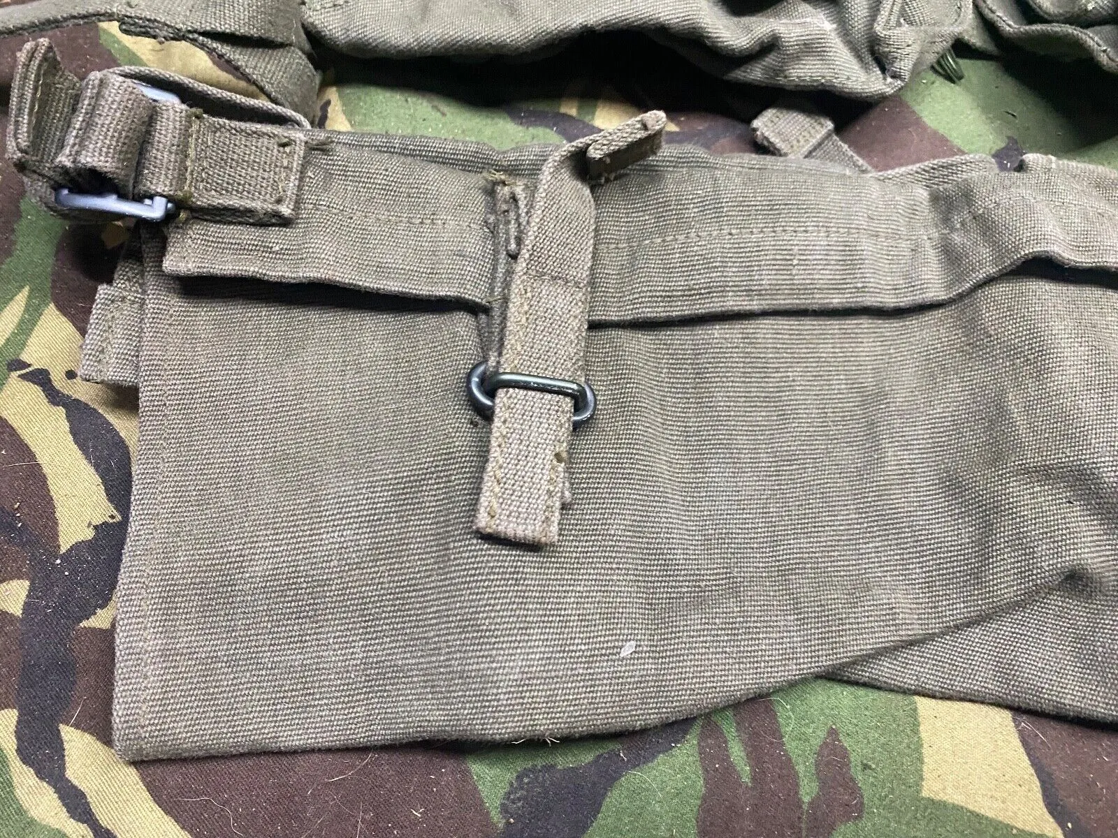 Group of British Army 58 Pattern Webbing Pouches & Poncho Roll