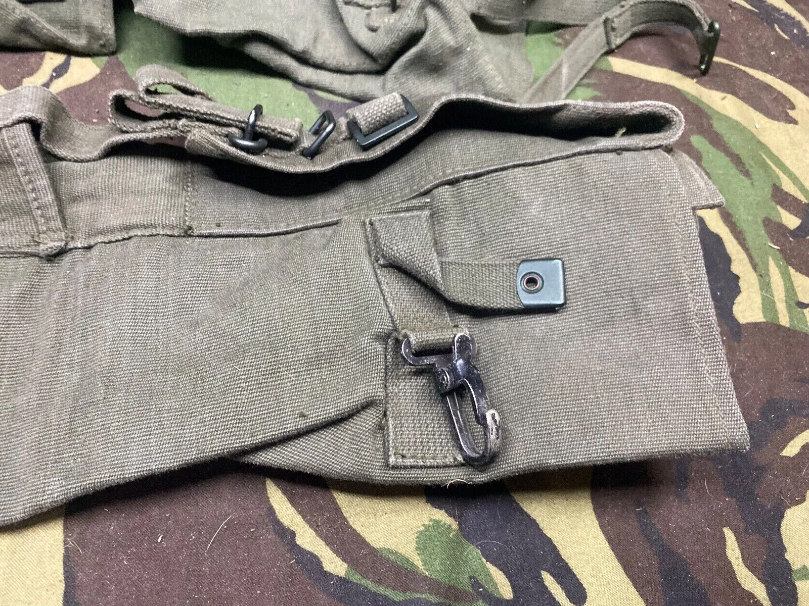 Group of British Army 58 Pattern Webbing Pouches & Poncho Roll