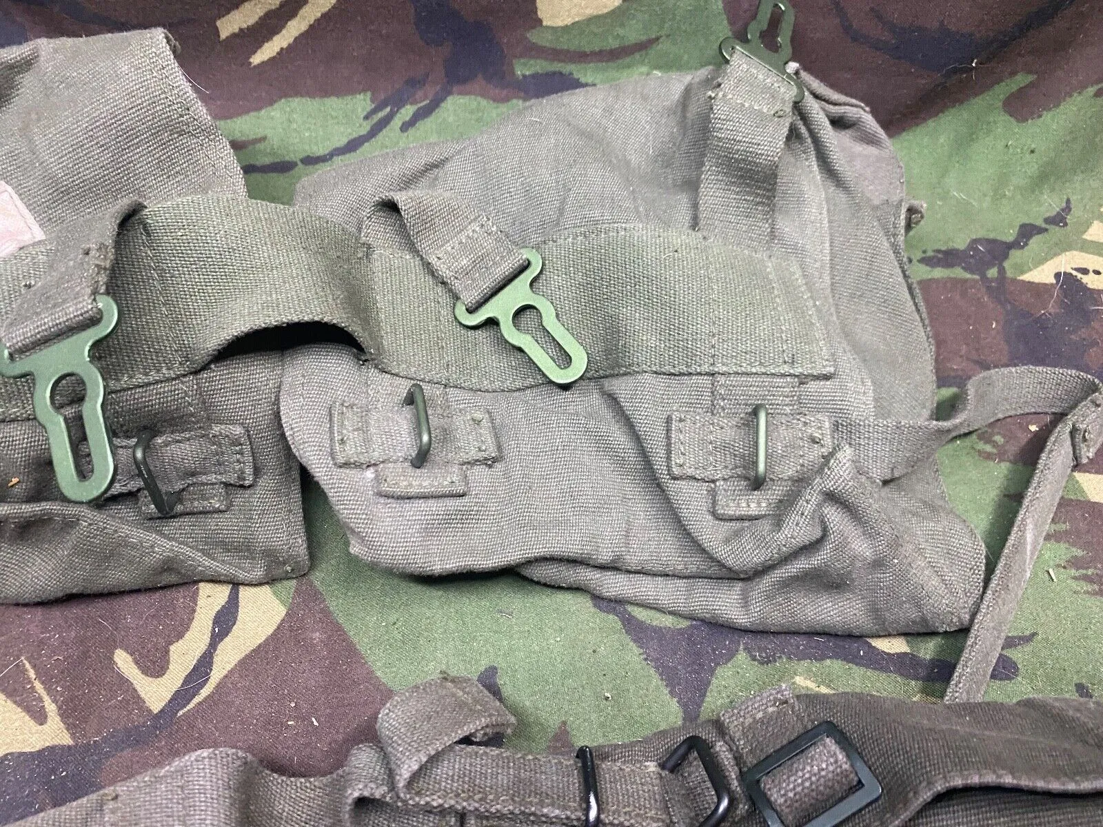 Group of British Army 58 Pattern Webbing Pouches & Poncho Roll