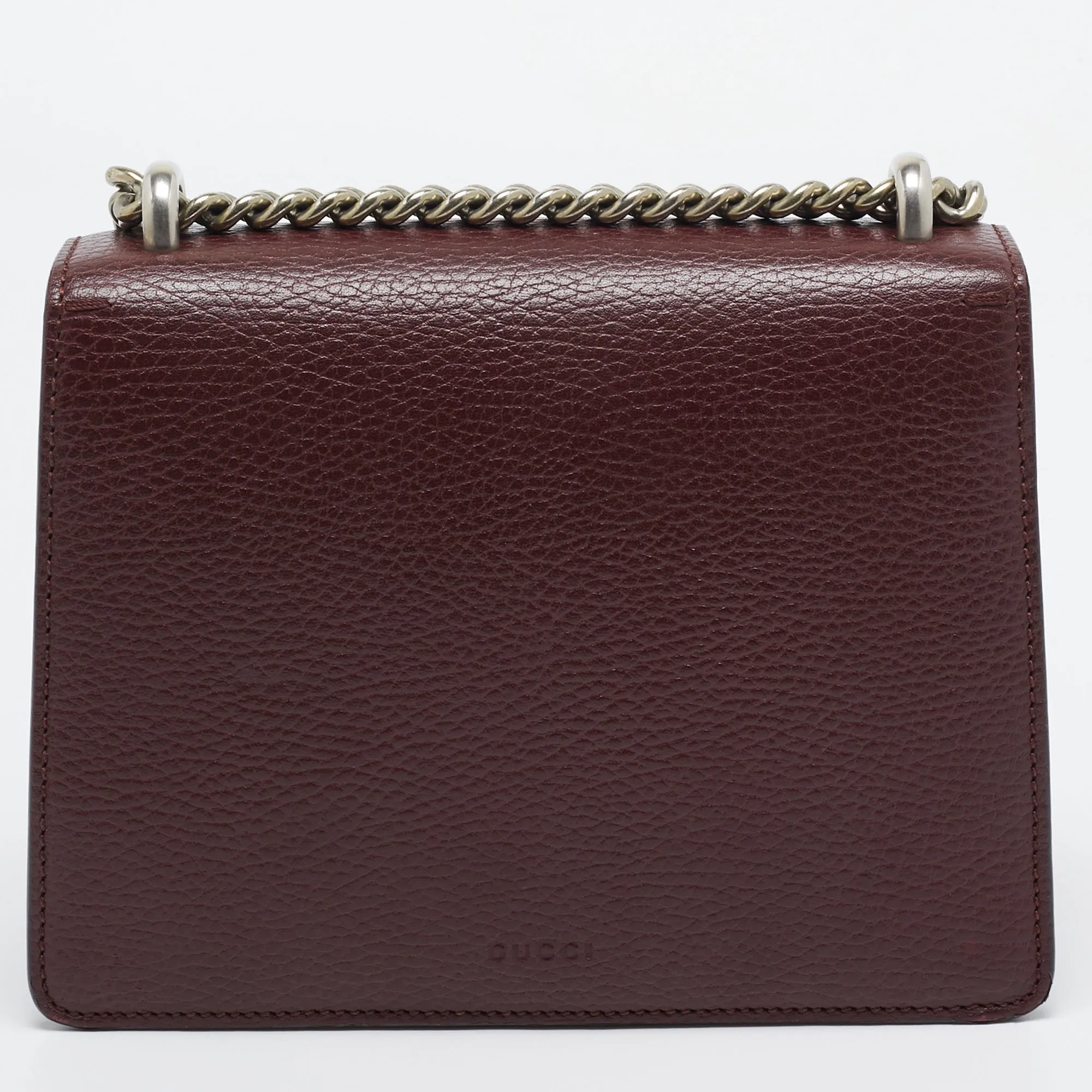 Gucci Burgundy Leather Mini Dionysus Shoulder Bag