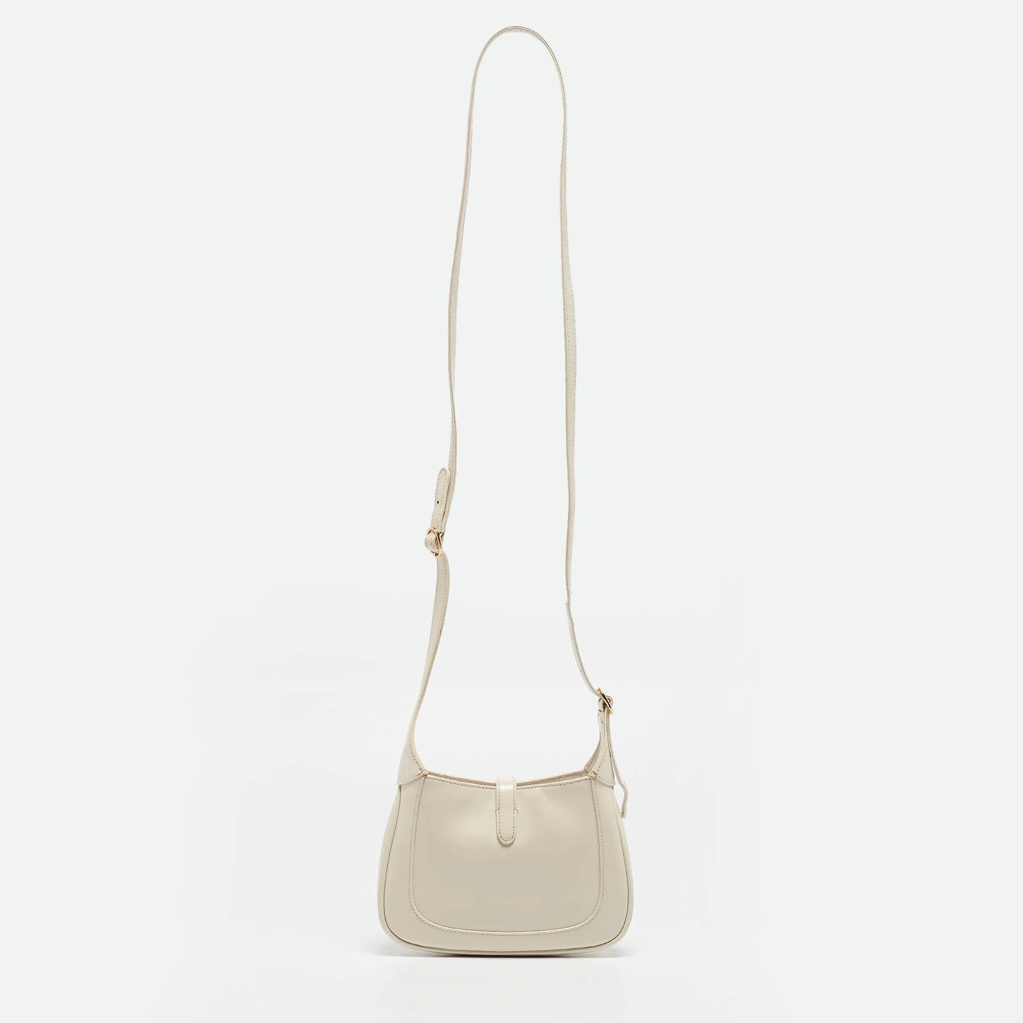 Gucci White Leather Mini 1961 Jackie Shoulder Bag