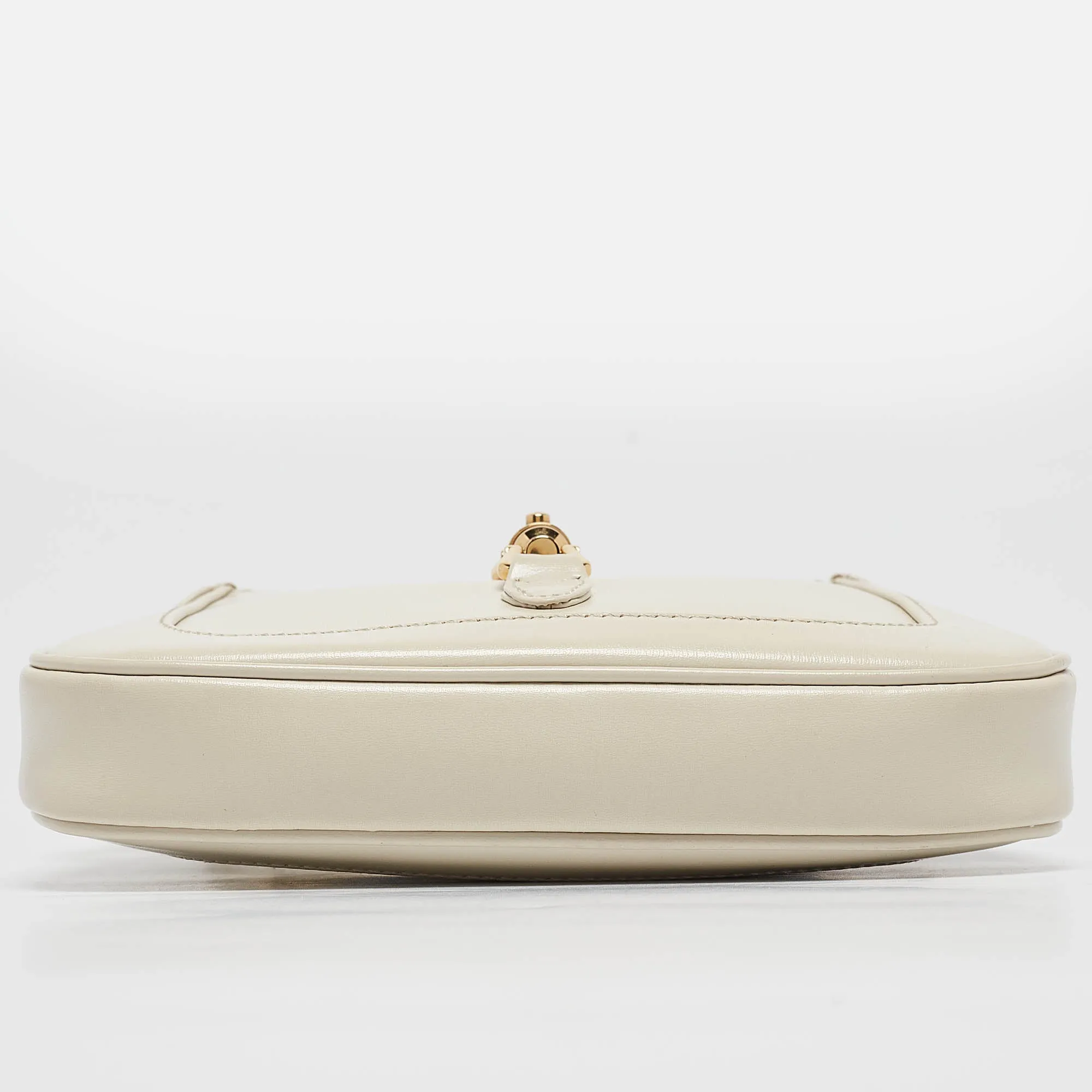 Gucci White Leather Mini 1961 Jackie Shoulder Bag