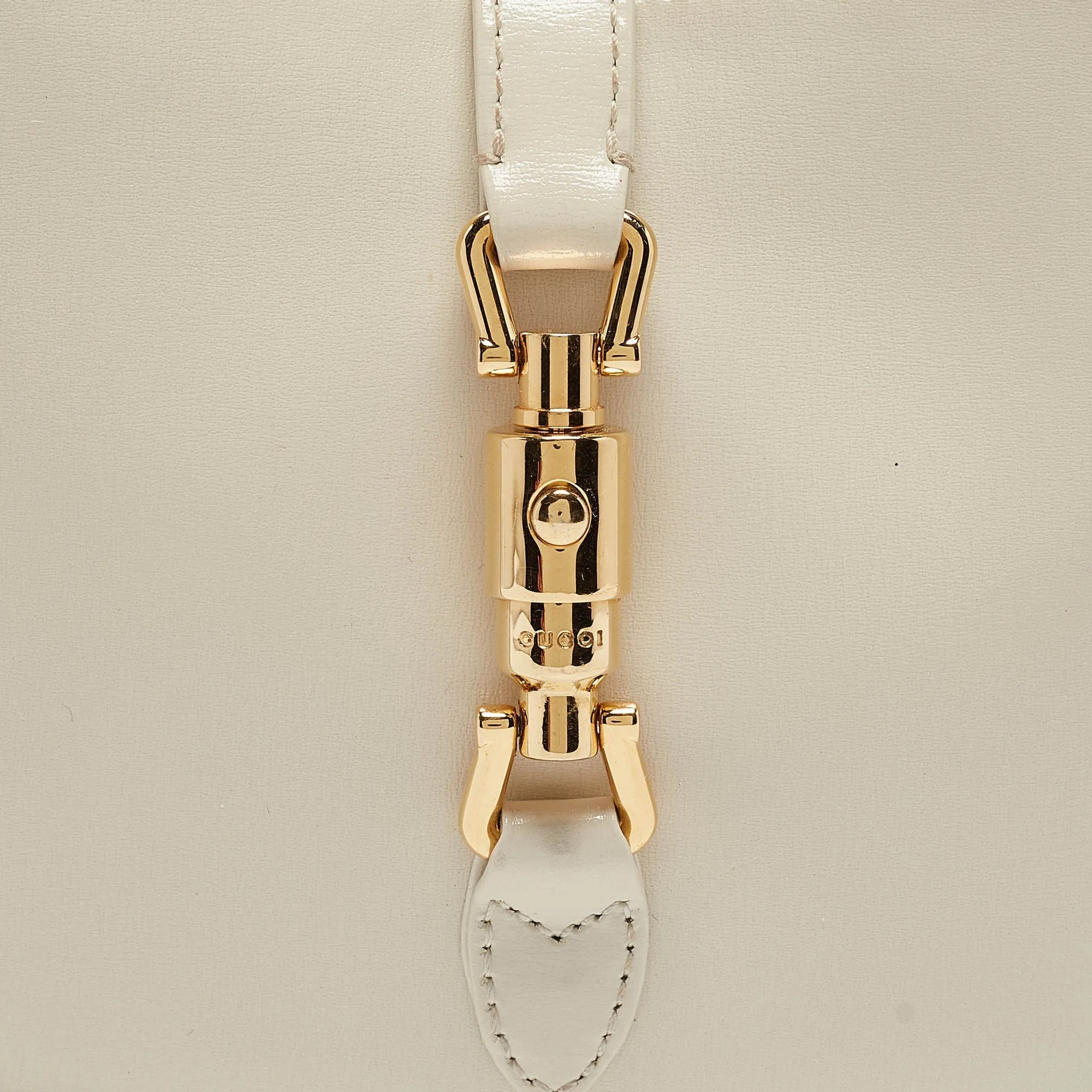 Gucci White Leather Mini 1961 Jackie Shoulder Bag