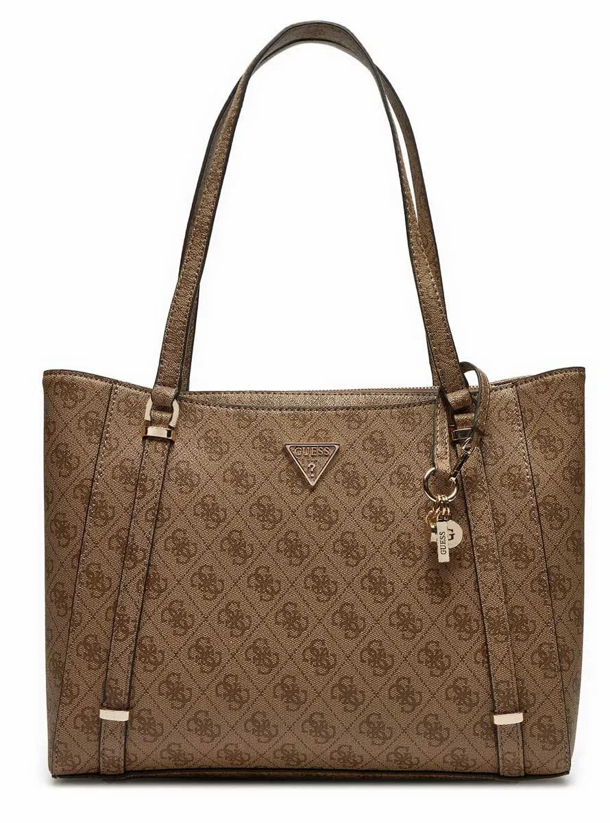 Guess Eco Erica Elite Tote Bag In Lattee For Women