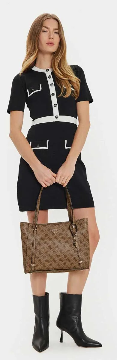 Guess Eco Erica Elite Tote Bag In Lattee For Women
