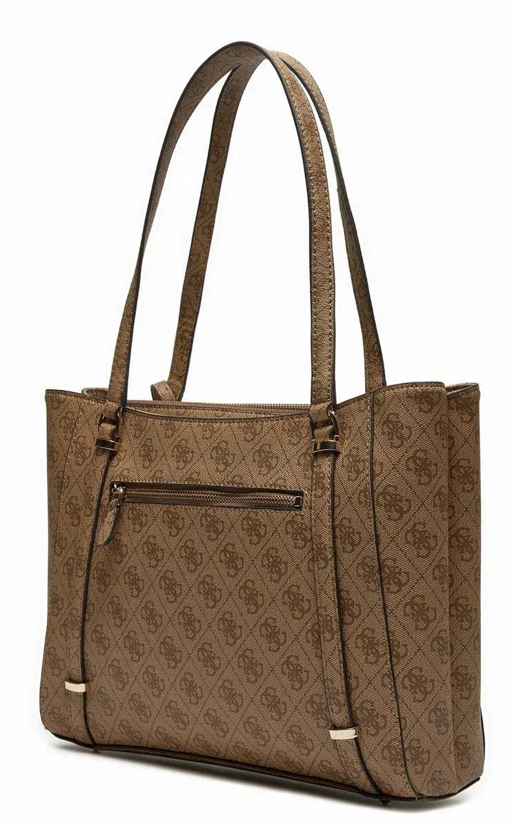 Guess Eco Erica Elite Tote Bag In Lattee For Women