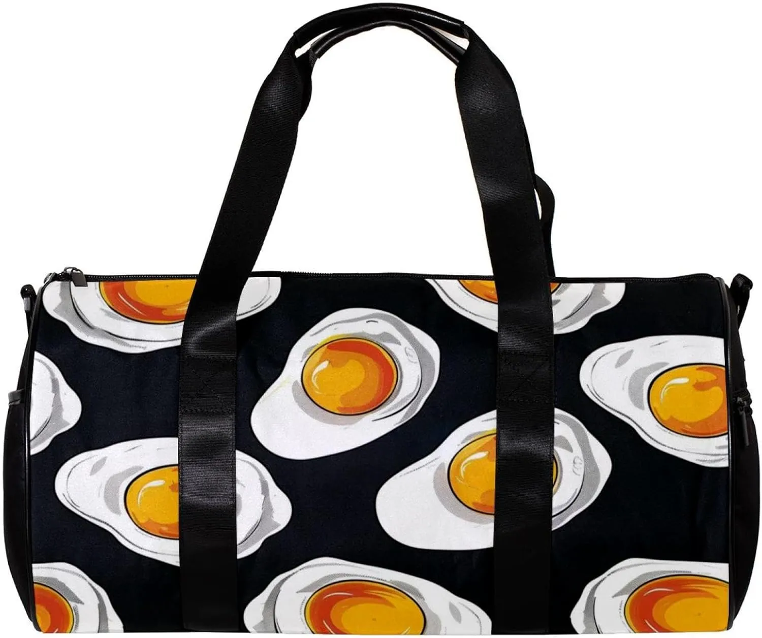 Gym Bags for Men,Travel Duffel Bags for Women,Cartoon Fried Egg,Workout Bag
