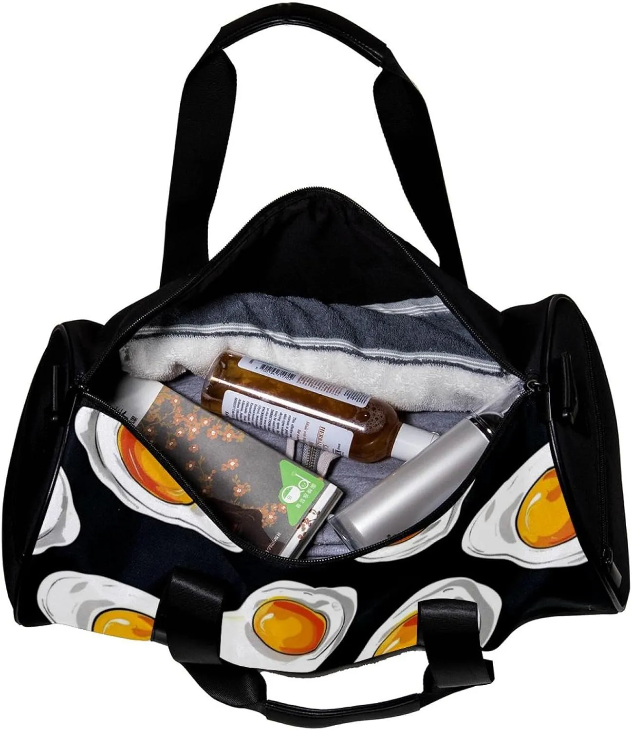 Gym Bags for Men,Travel Duffel Bags for Women,Cartoon Fried Egg,Workout Bag