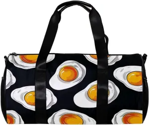 Gym Bags for Men,Travel Duffel Bags for Women,Cartoon Fried Egg,Workout Bag