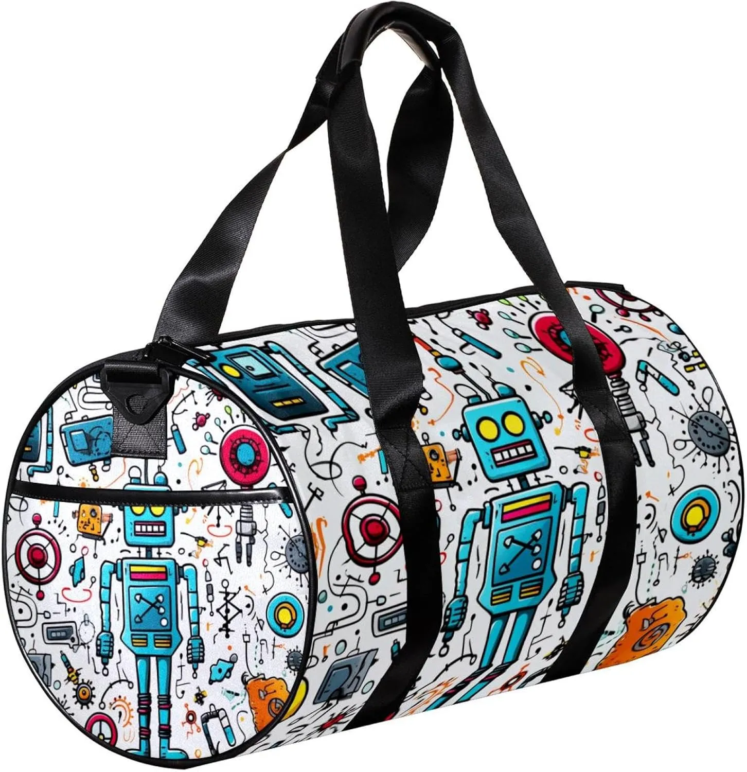 Gym Bags for Men,Travel Duffel Bags for Women,Science and Funny Robots,Workout Bag