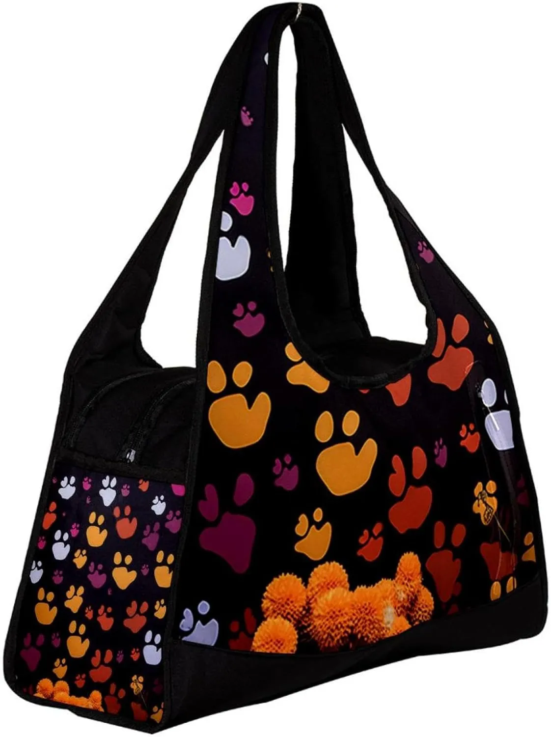 Gym Bags for Women,Duffle Bag for Travel,Bones and Paw Print,Gym Bag for Men