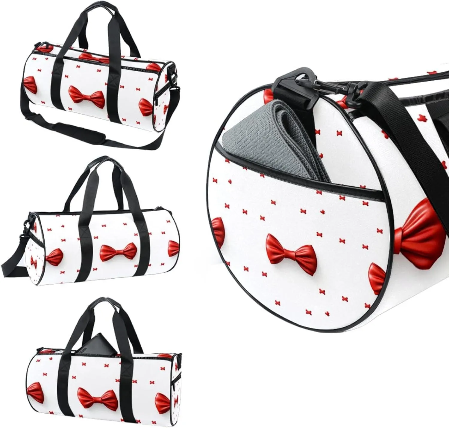 Gym Bags for Women,Duffle Bag for Travel,Bow and Heart,Gym Bag for Men