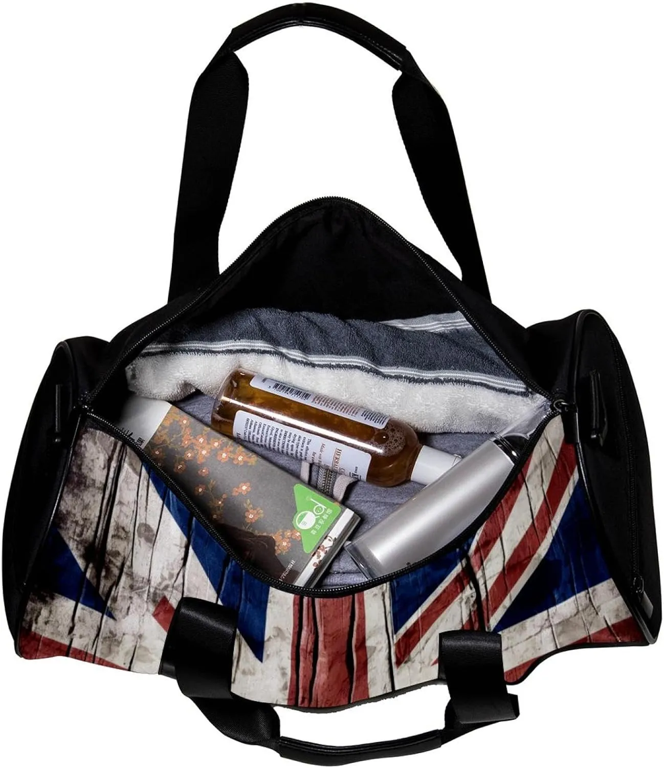Gym Bags for Women,Duffle Bag for Travel,British Flag Wall Texture,Gym Bag for Men