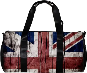 Gym Bags for Women,Duffle Bag for Travel,British Flag Wall Texture,Gym Bag for Men