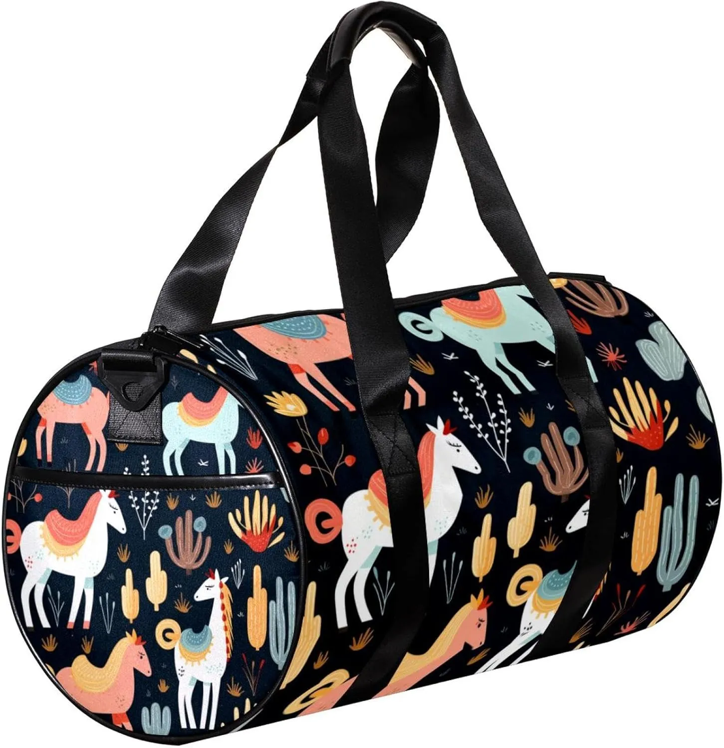 Gym Bags for Women,Duffle Bag for Travel,Cactus Funny Llama,Gym Bag for Men