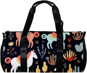 Gym Bags for Women,Duffle Bag for Travel,Cactus Funny Llama,Gym Bag for Men