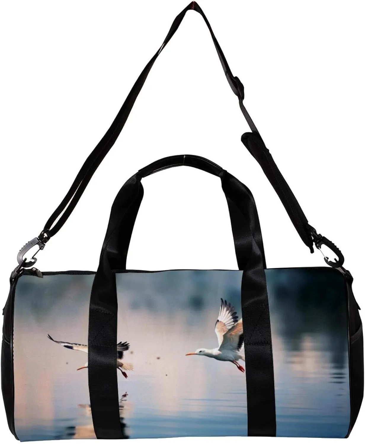 Gym Bags for Women,Duffle Bag for Travel,Crane Portrait,Gym Bag for Men